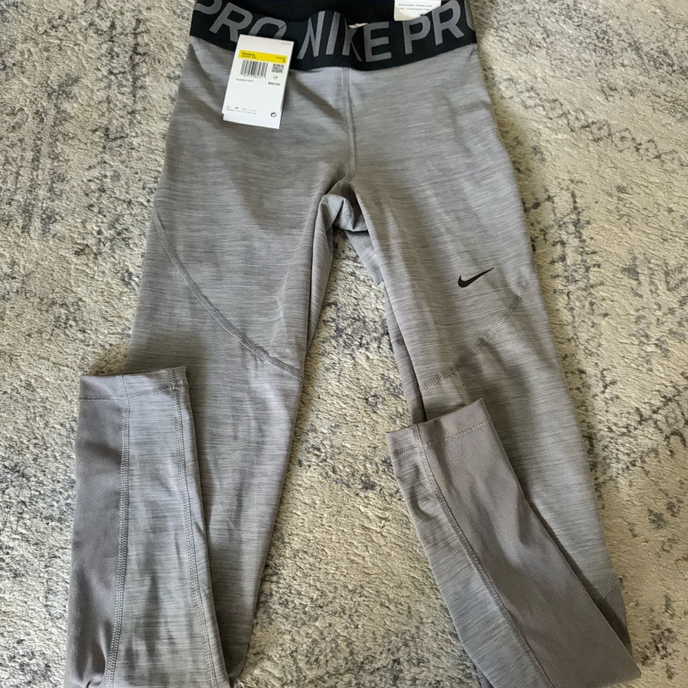 Women’s Grey Nike Pro Full Length Leggings